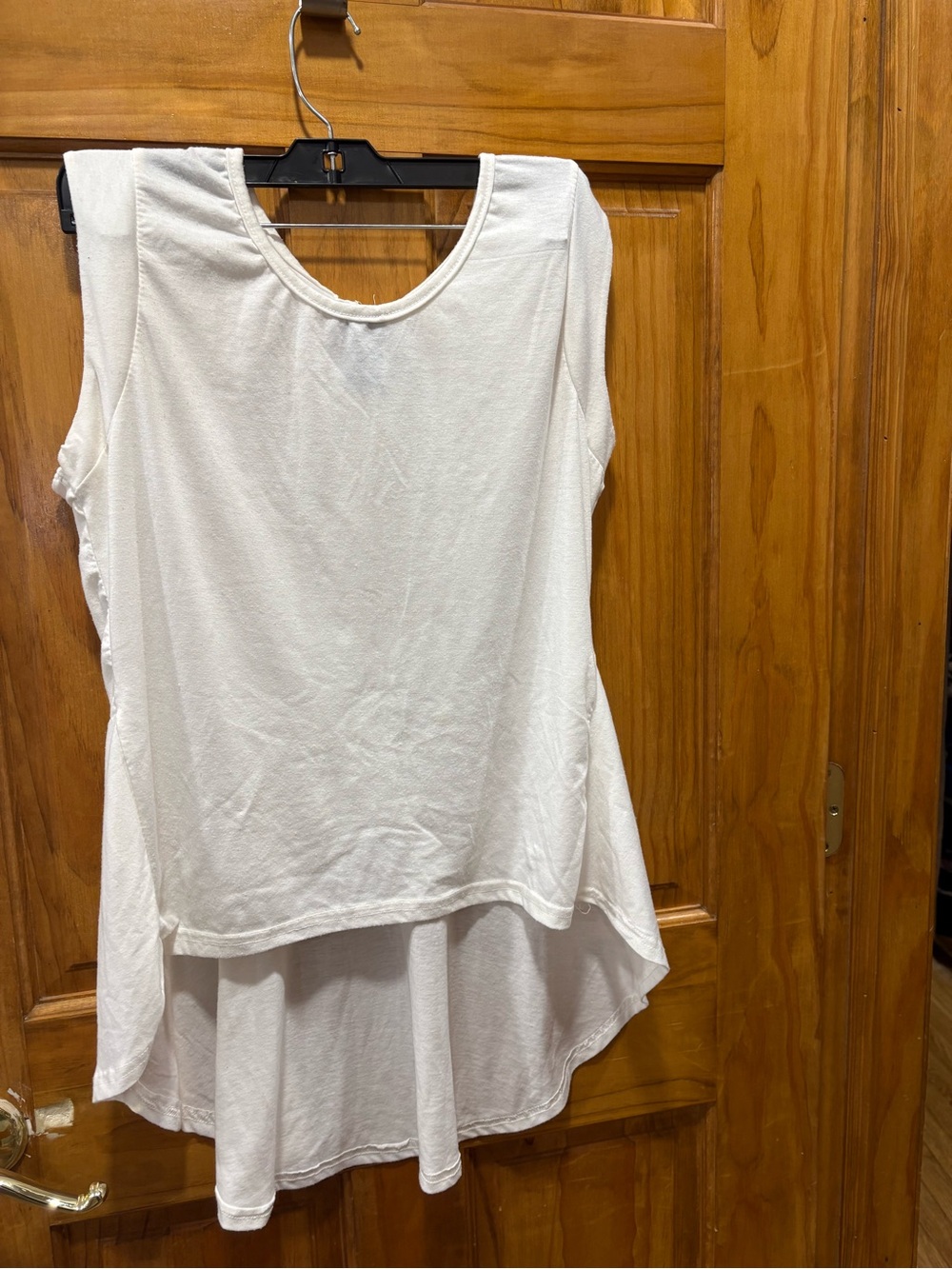 Love White Sleeveless High-Low Tank Top